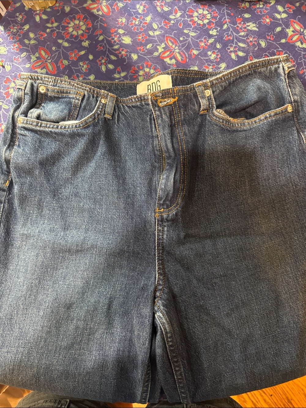 BDG Women's Dark Blue Boyfriend Jeans